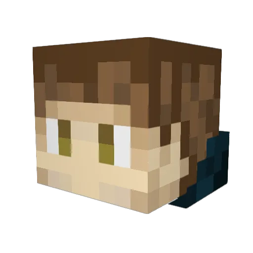 _MaxB Minecraft avatar head, 3D render