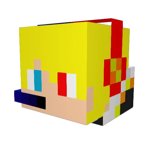 _Maxmaster19_ Minecraft avatar head, 3D render