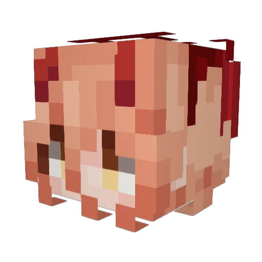 _McN Minecraft avatar head, 3D render