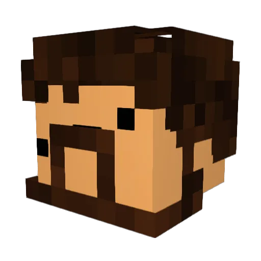 _Mcf_ Minecraft avatar head, 3D render