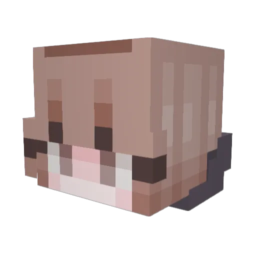 _Mebura Minecraft avatar head, 3D render