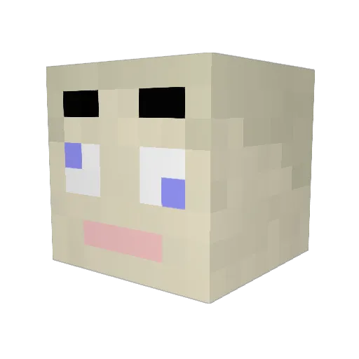 _Meelo_ Minecraft avatar head, 3D render