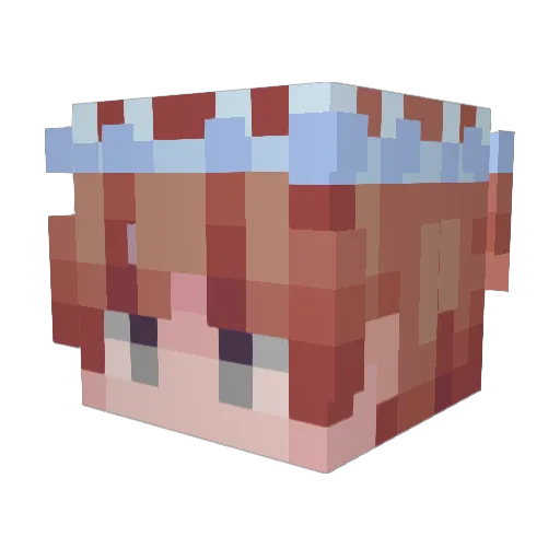 _Megaaa Minecraft avatar head, 3D render