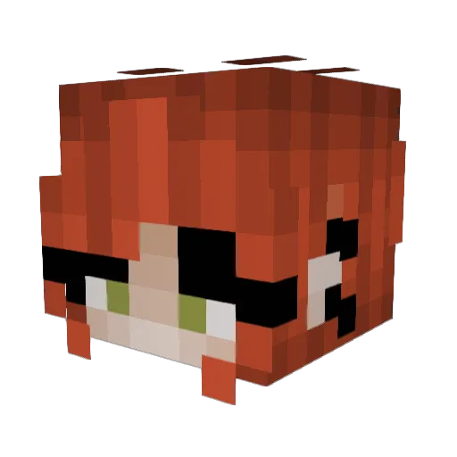 _Megalomaniaczka Minecraft avatar head, 3D render