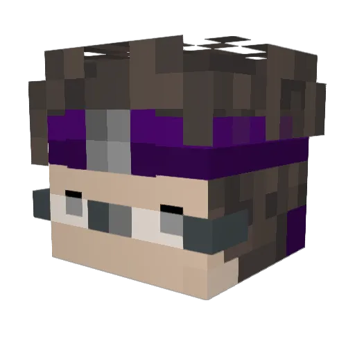 _Meibi Minecraft avatar head, 3D render
