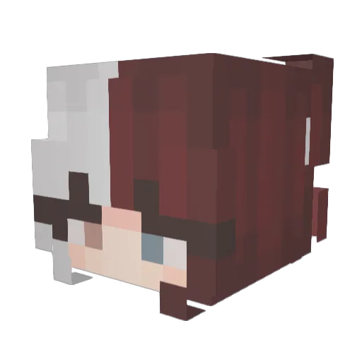 _Meii_ Minecraft avatar head, 3D render