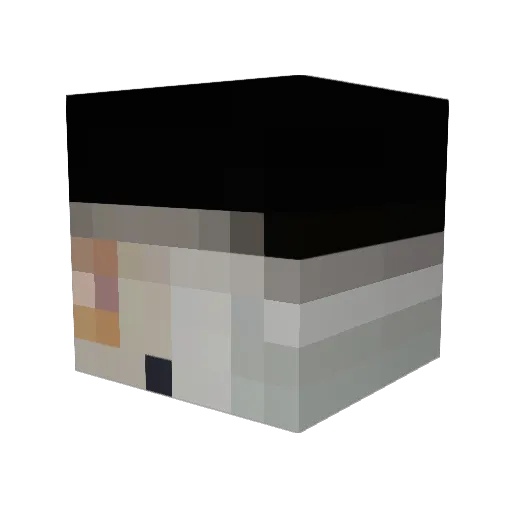 _Meika_ Minecraft avatar head, 3D render