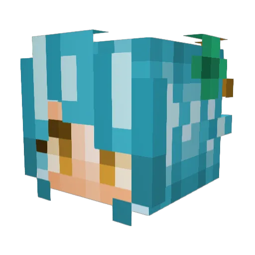 _Melek_Taus_ Minecraft avatar head, 3D render