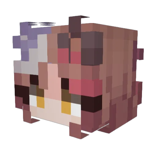 _Mellis Minecraft avatar head, 3D render
