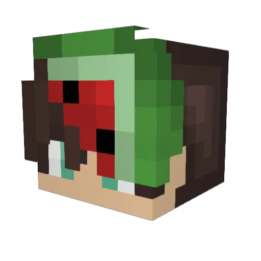 _Melonite_ Minecraft avatar head, 3D render