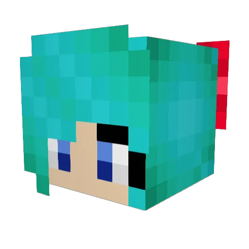 _Menehune_ Minecraft avatar head, 3D render