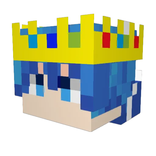 _MengAn_ Minecraft avatar head, 3D render