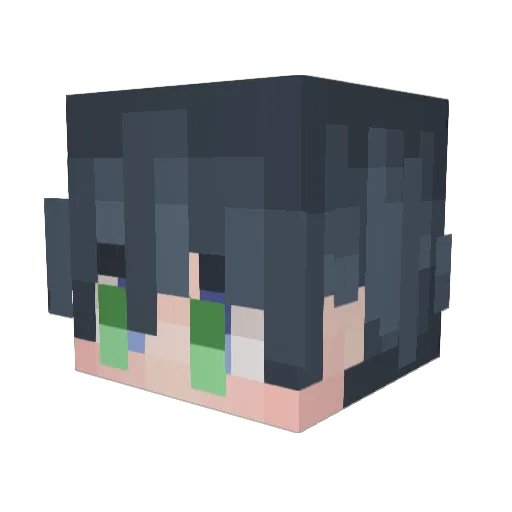 _Menji_ Minecraft avatar head, 3D render