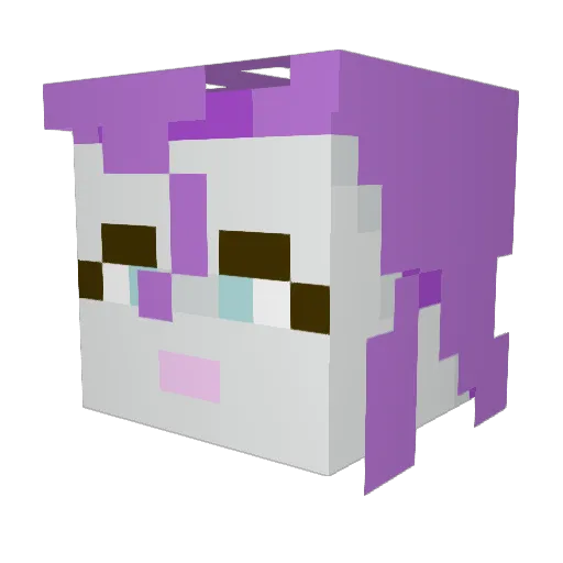 _Mephii_ Minecraft avatar head, 3D render