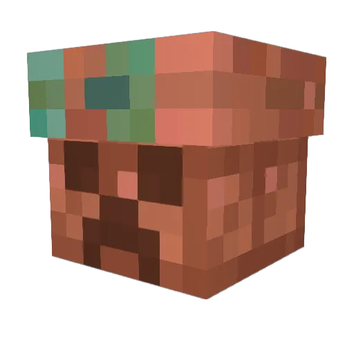 _Mercurial__ Minecraft avatar head, 3D render