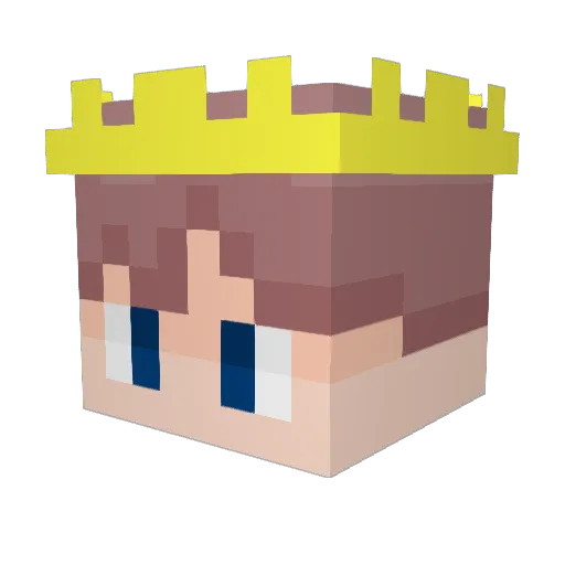 _Mercurious Minecraft avatar head, 3D render