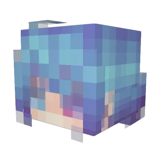 _MerryzzV4 Minecraft avatar head, 3D render
