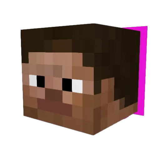 _MeruMeru_ Minecraft avatar head, 3D render