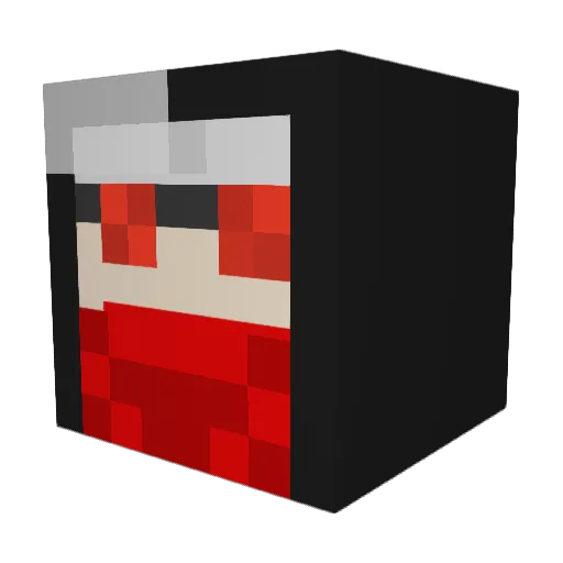 _Mestresago_ Minecraft avatar head, 3D render