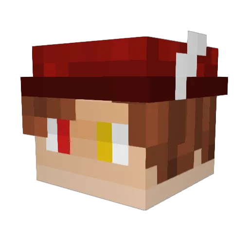 _MetwoX Minecraft avatar head, 3D render