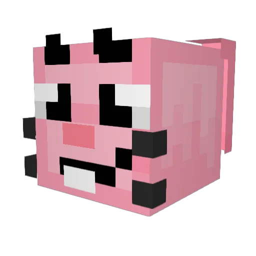 _Mexoo_ Minecraft avatar head, 3D render