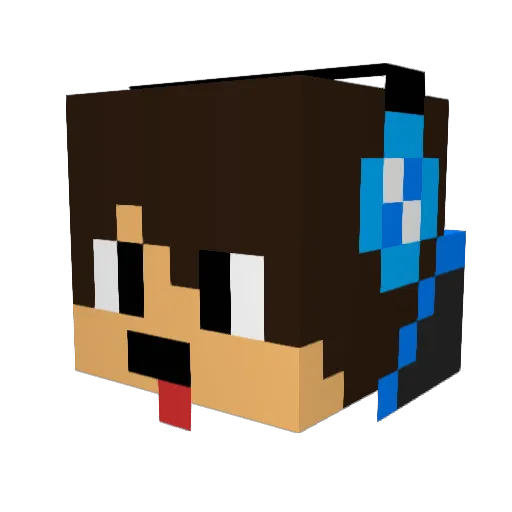 _Mgo31 Minecraft avatar head, 3D render
