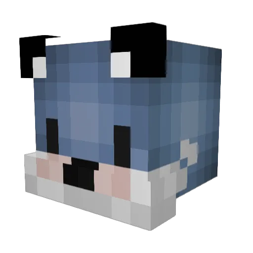 _MiYuuka_ Minecraft avatar head, 3D render