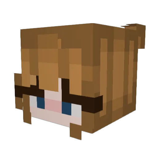 _Mia_328 Minecraft avatar head, 3D render