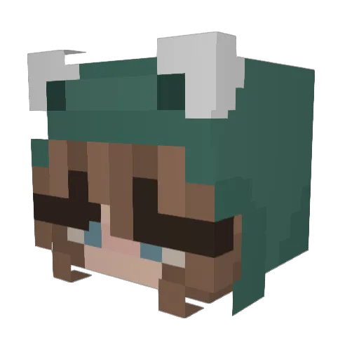 _Miadia_ Minecraft avatar head, 3D render