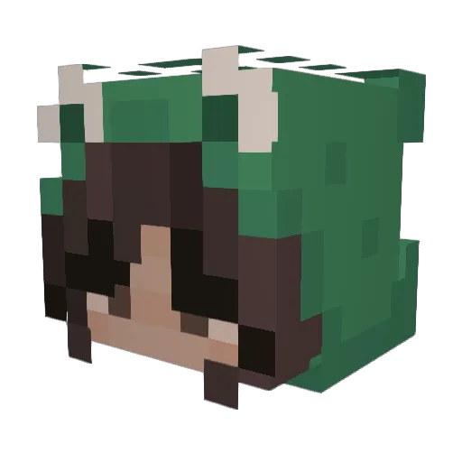 _Mian Minecraft avatar head, 3D render