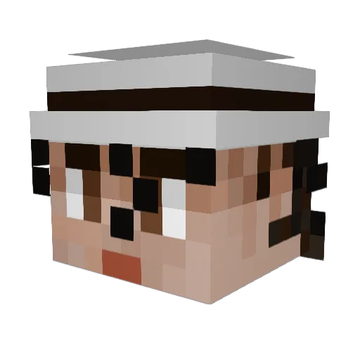 _MichealJackson_ Minecraft avatar head, 3D render