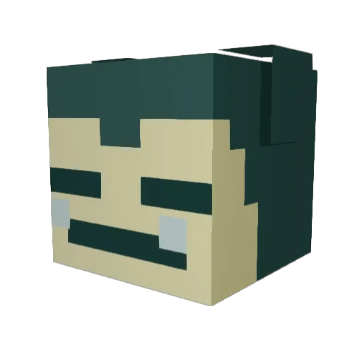 _Microwavy_ Minecraft avatar head, 3D render