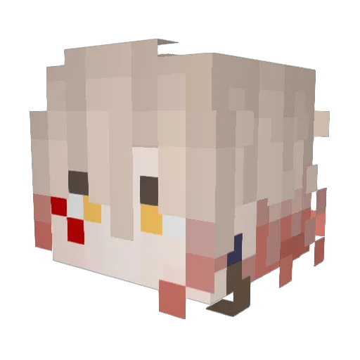 _MidnightTea_ Minecraft avatar head, 3D render