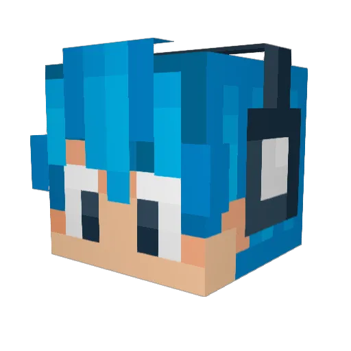 _Mieta_ Minecraft avatar head, 3D render