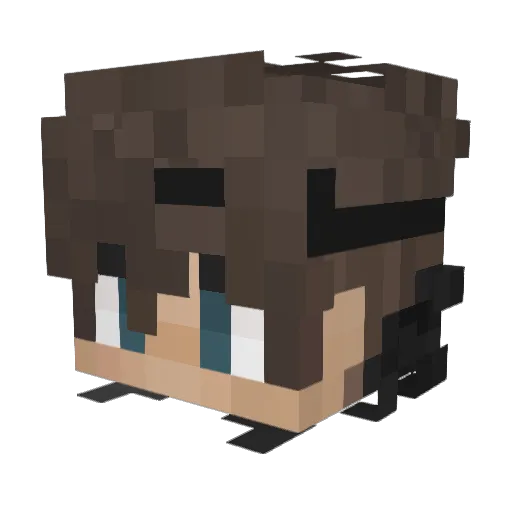 _MightyMelon_ Minecraft avatar head, 3D render