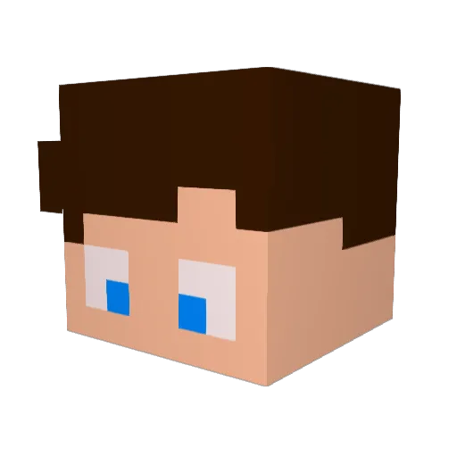 _MiguelPlays_ Minecraft avatar head, 3D render