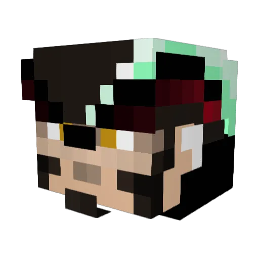 _Mihawk_ Minecraft avatar head, 3D render