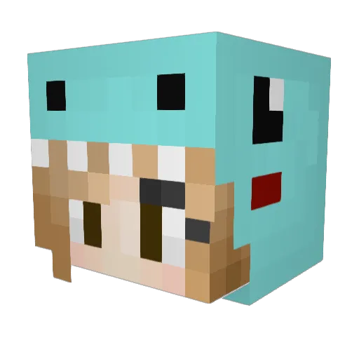 _Miiechen Minecraft avatar head, 3D render