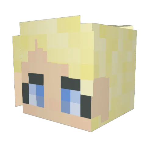_Mika22 Minecraft avatar head, 3D render