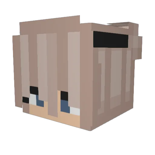 _Mikado_ Minecraft avatar head, 3D render