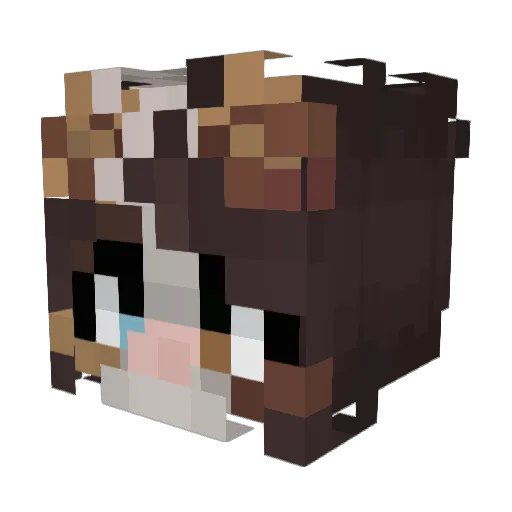 _Mikari_ Minecraft avatar head, 3D render