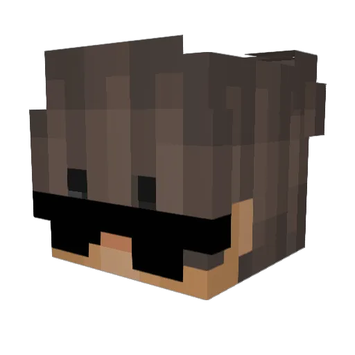 _Miki_Placek_ Minecraft avatar head, 3D render
