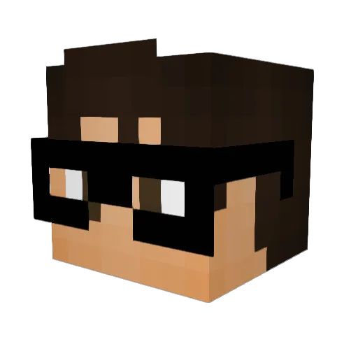 _Mikiii_ Minecraft avatar head, 3D render