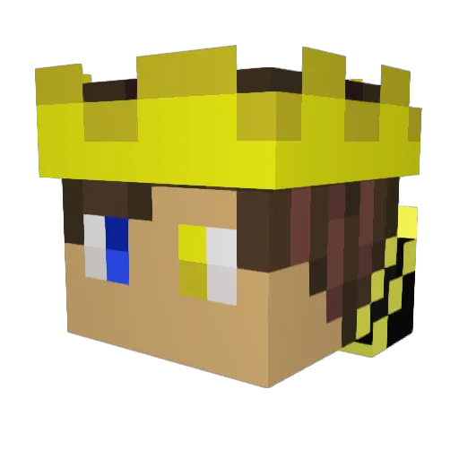 _MikkQ_Yt Minecraft avatar head, 3D render