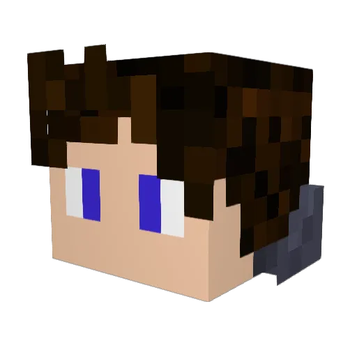 _Mikson_ Minecraft avatar head, 3D render