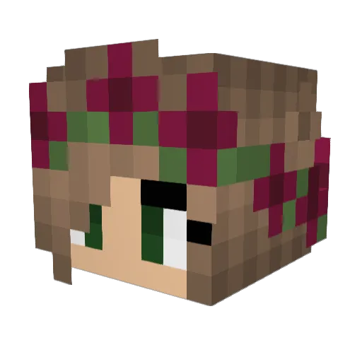 _Milady_ Minecraft avatar head, 3D render