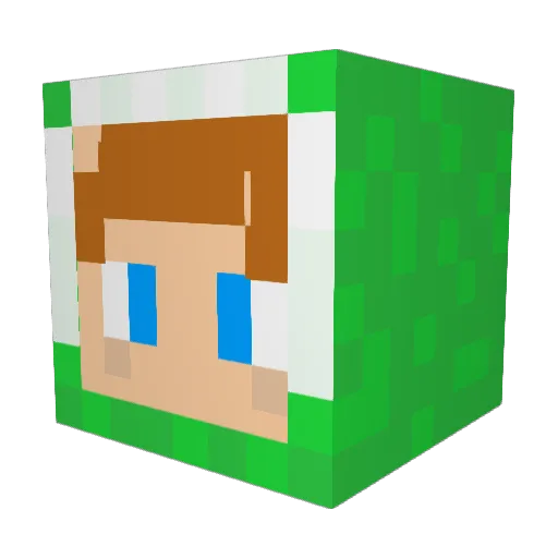 _Millek_ Minecraft avatar head, 3D render