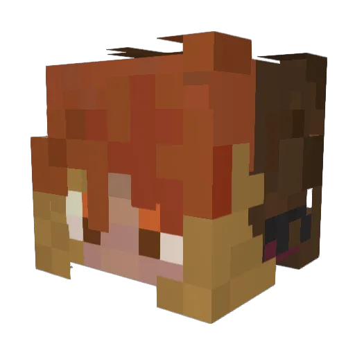 _MimicFire_ Minecraft avatar head, 3D render