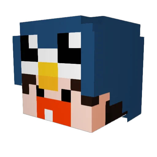 _MinJoon Minecraft avatar head, 3D render