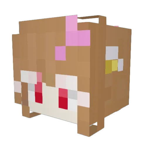 _Min_Nelon_ Minecraft avatar head, 3D render